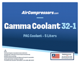 Thumbnail of Gamma Coolant 32 5 liters PAG air compressor coolant product label